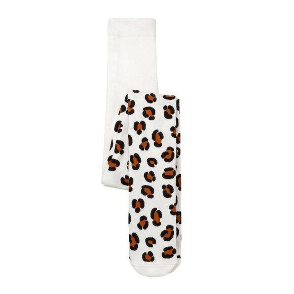 Leopard Print Childrens Footed Tights Size 4/6X Cat & Jack Cotton & Nylon Blen - Picture 1 of 6